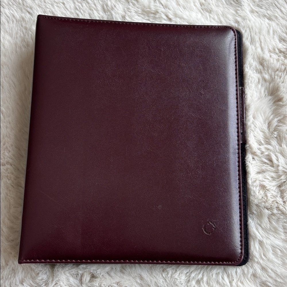 Franklin Covey Original Classic 7-Ring Starter Binder Burgundy Vintage‎ MCM